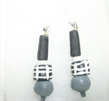Load image into Gallery viewer, Modern Times Black Earrings
